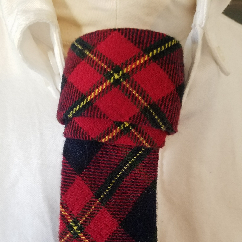 Wool Tartan Plaid Tie